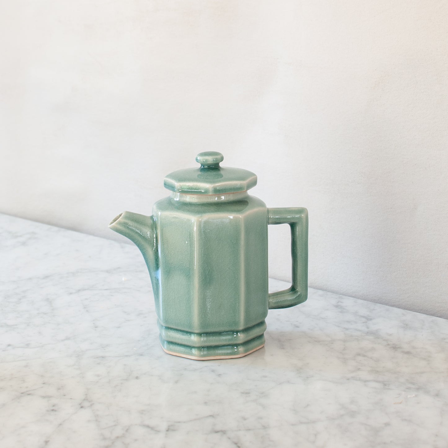 Celadon glaze tea pot