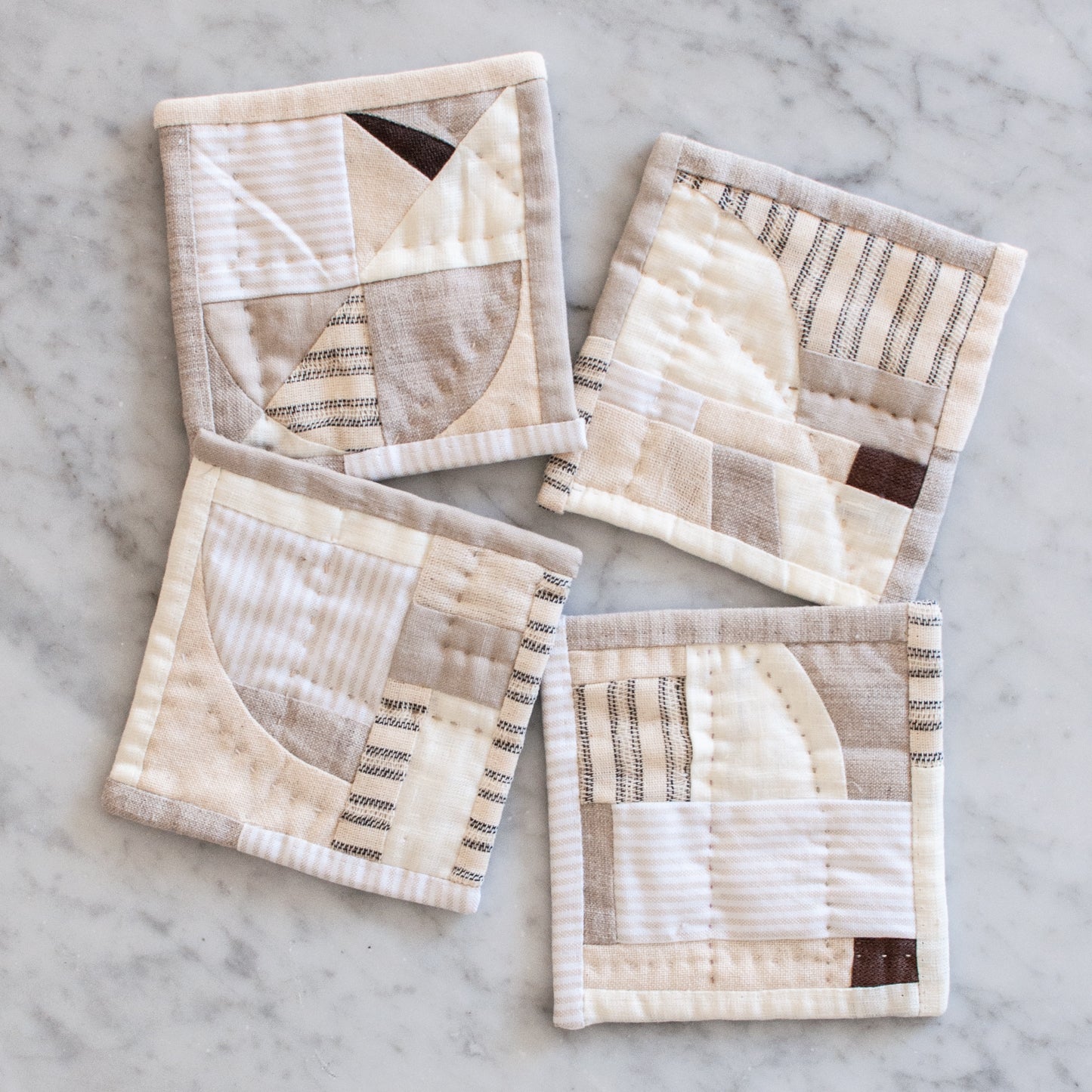 Patchwork coasters, set of 4