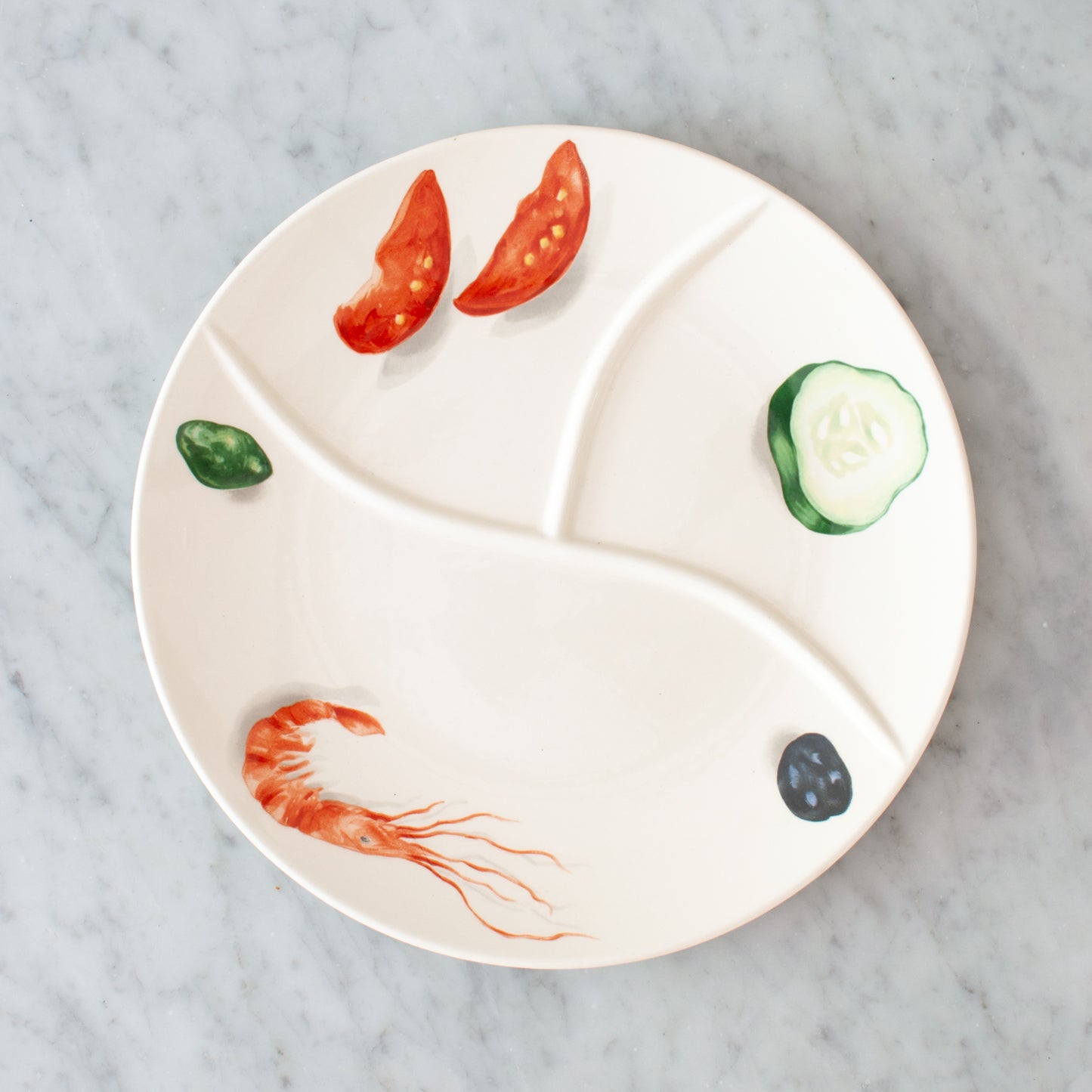 Vintage Italian tomato antipasto plate