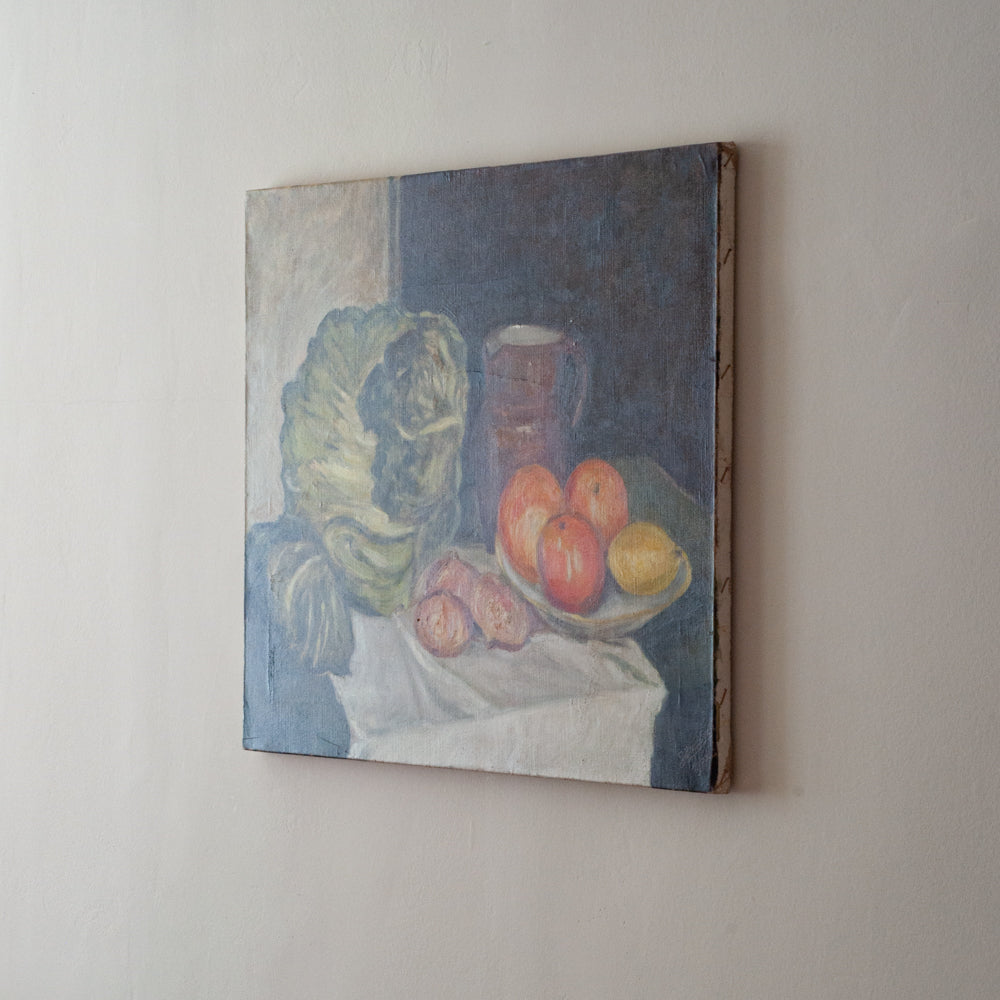 Vintage French Vegetable Still Life Painting
