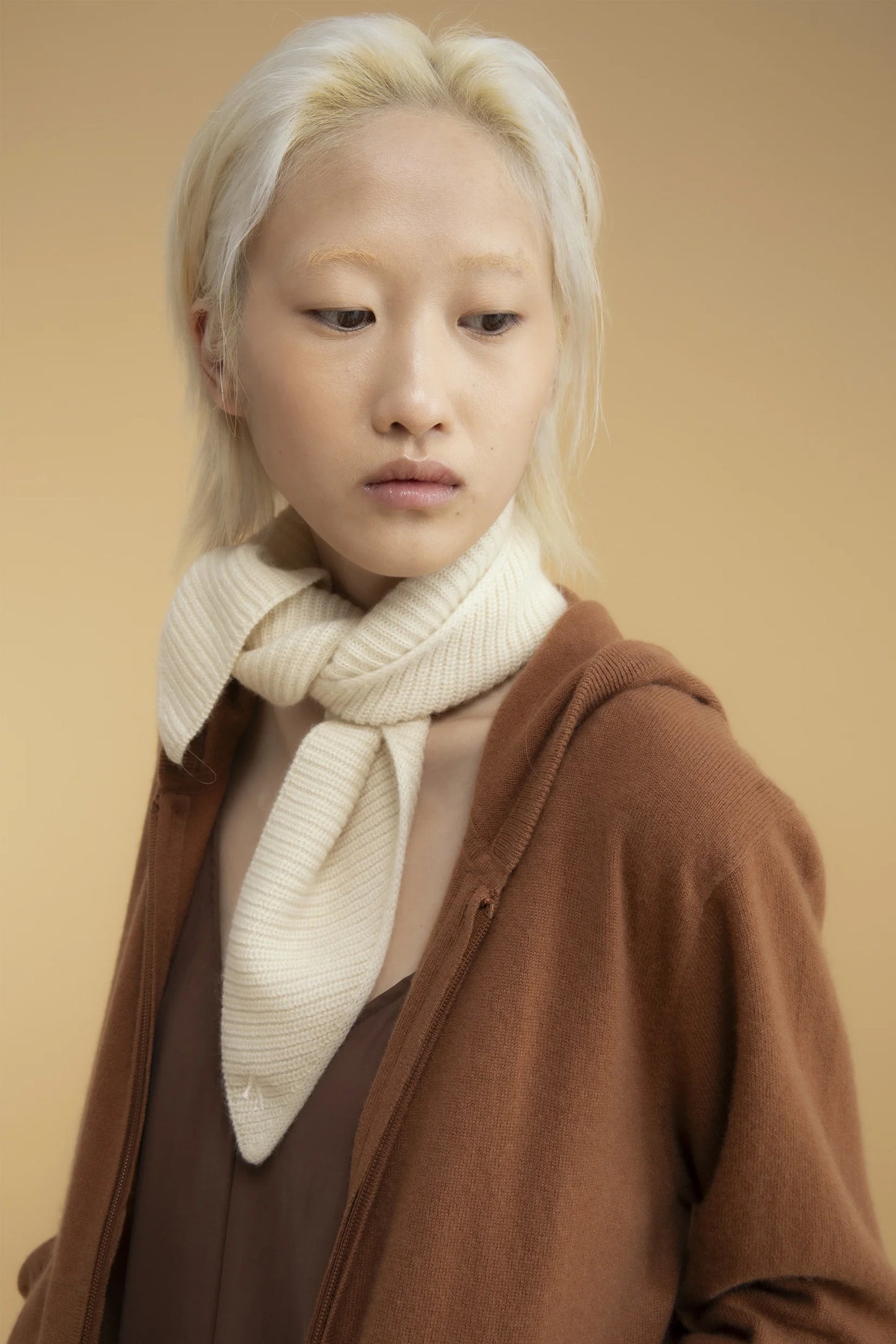 Cashmere Neck Tie, Cream