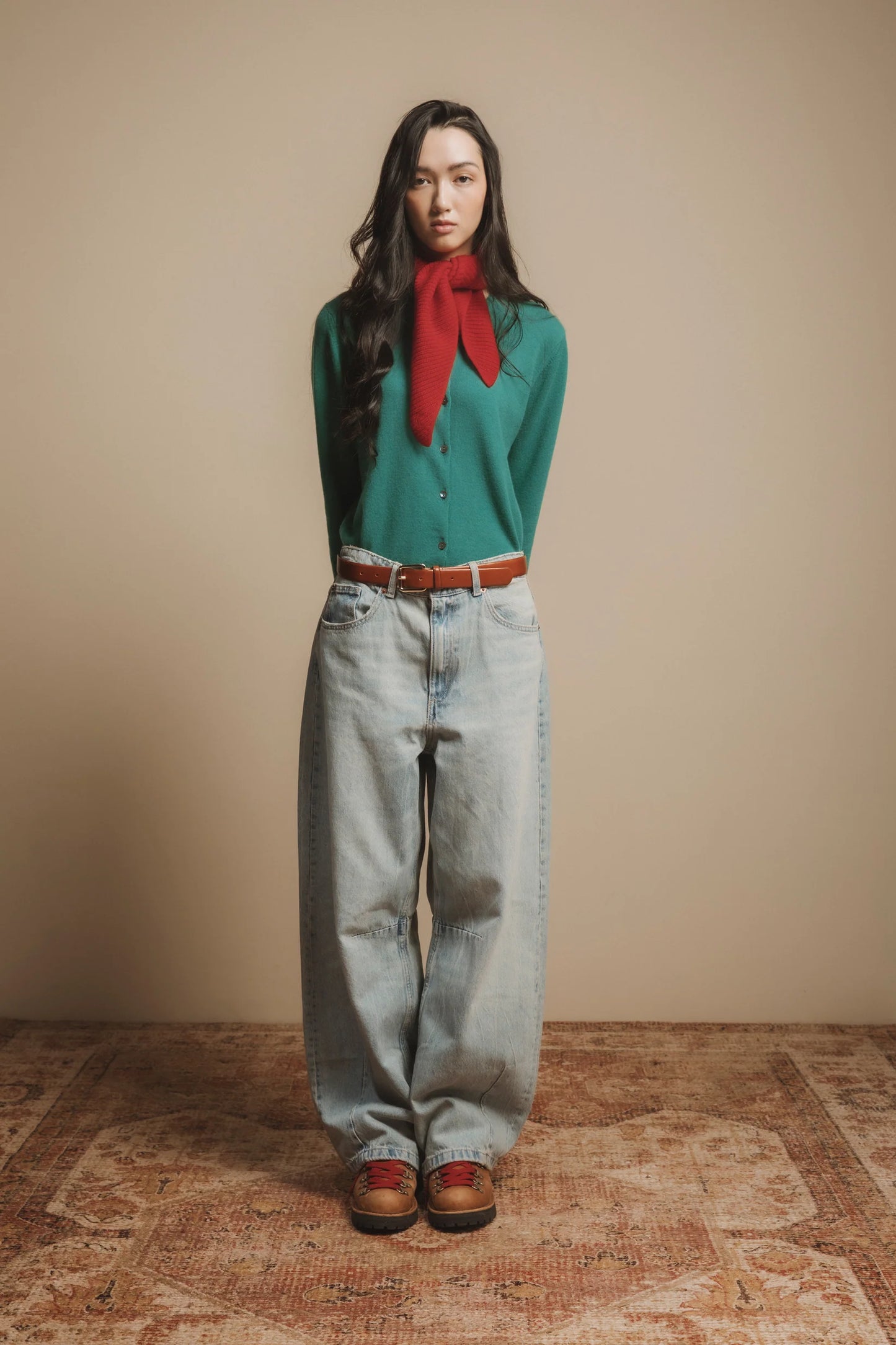 Cashmere Neck Tie, Crimson