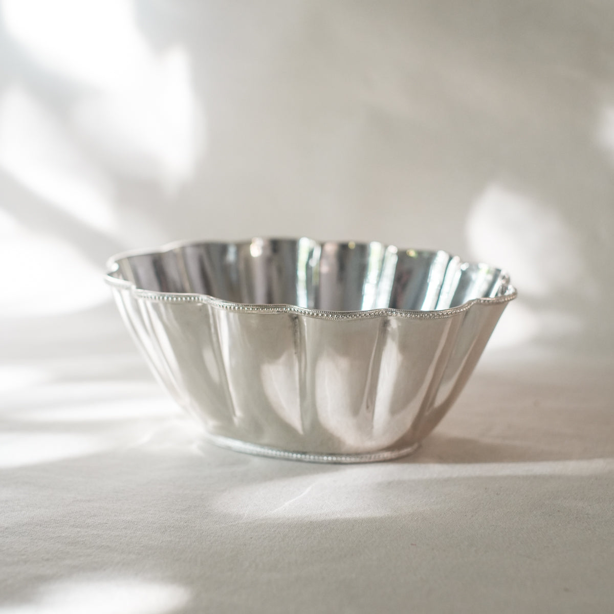 Silver Fluted Centerpiece Bowl