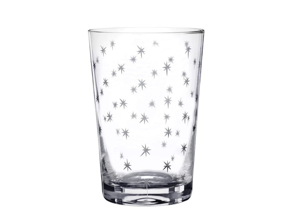 Crystal Tumbler with Star design, Set of 6