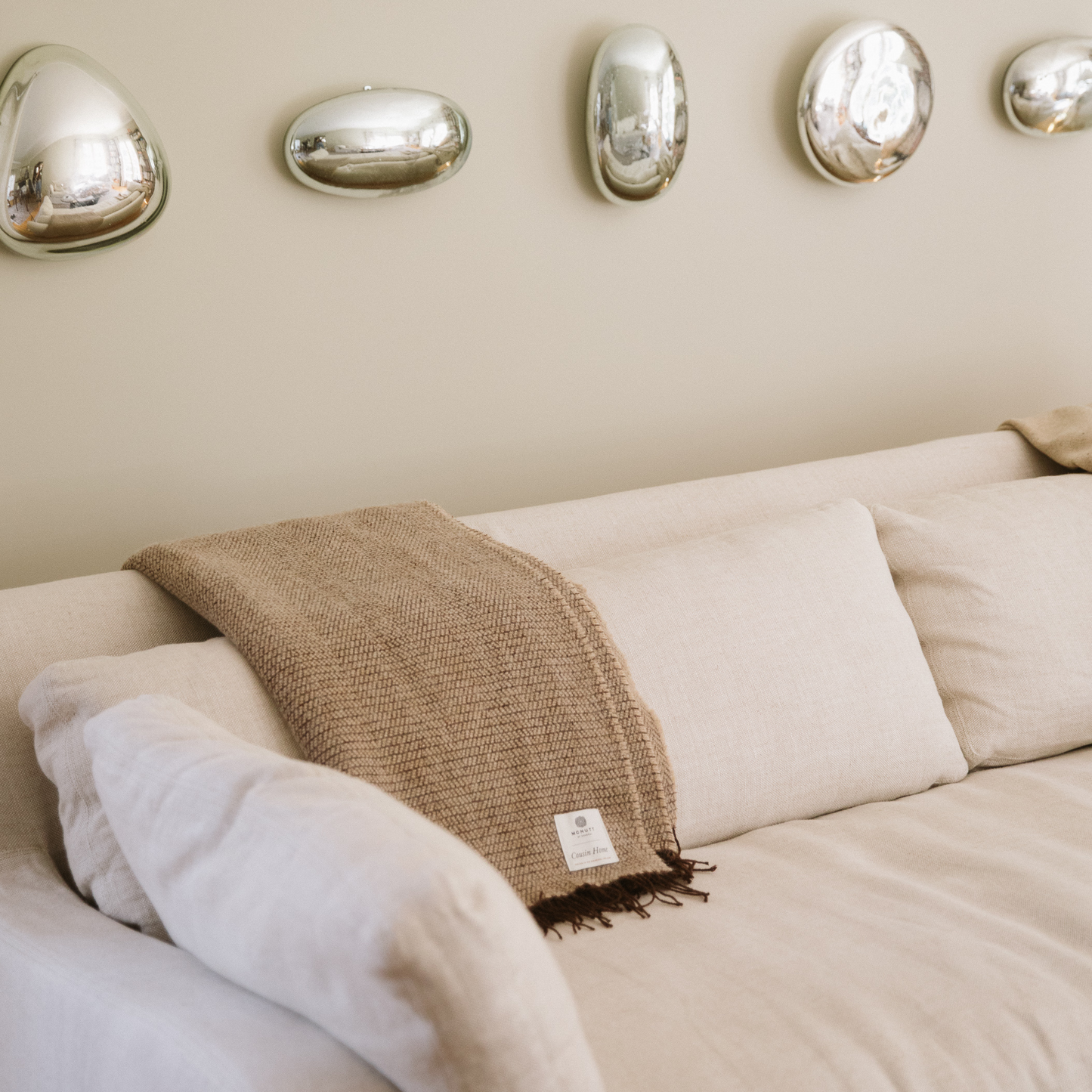 Irish Wool Throw, Pecan