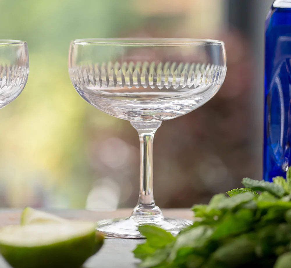 Crystal Cocktail Glasses, Set of 4