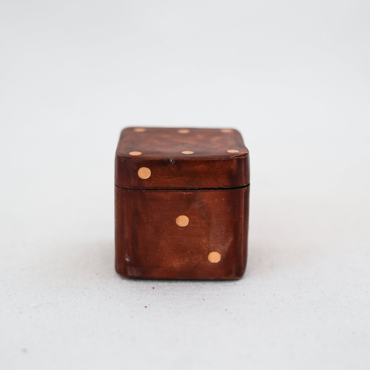 Vintage Italian Leather Dice Box