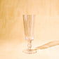 Crystal Champagne Flutes with Stars design, Set of 4