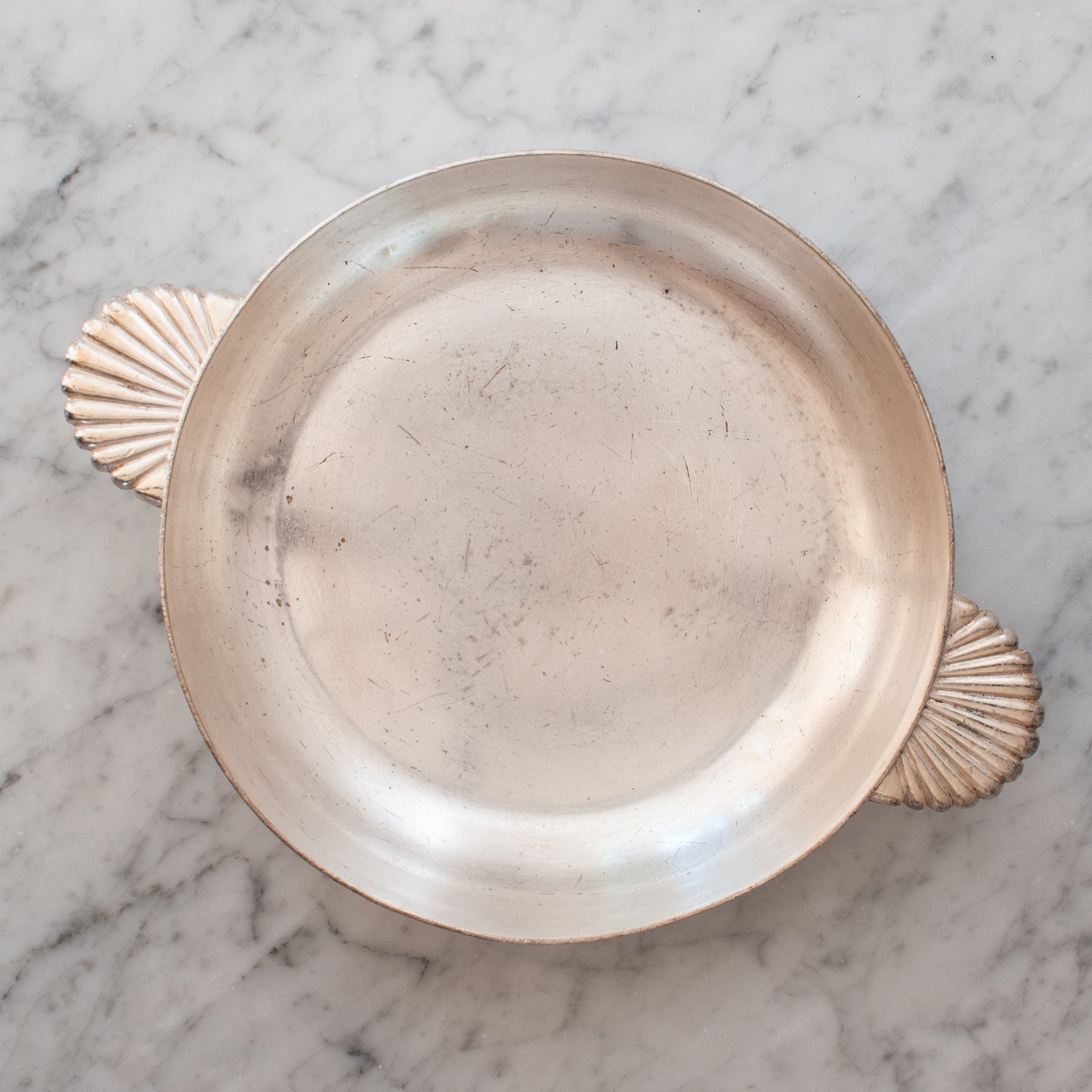 Antique French silver shell-handle bowl