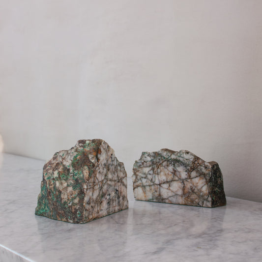 Vintage stone bookends