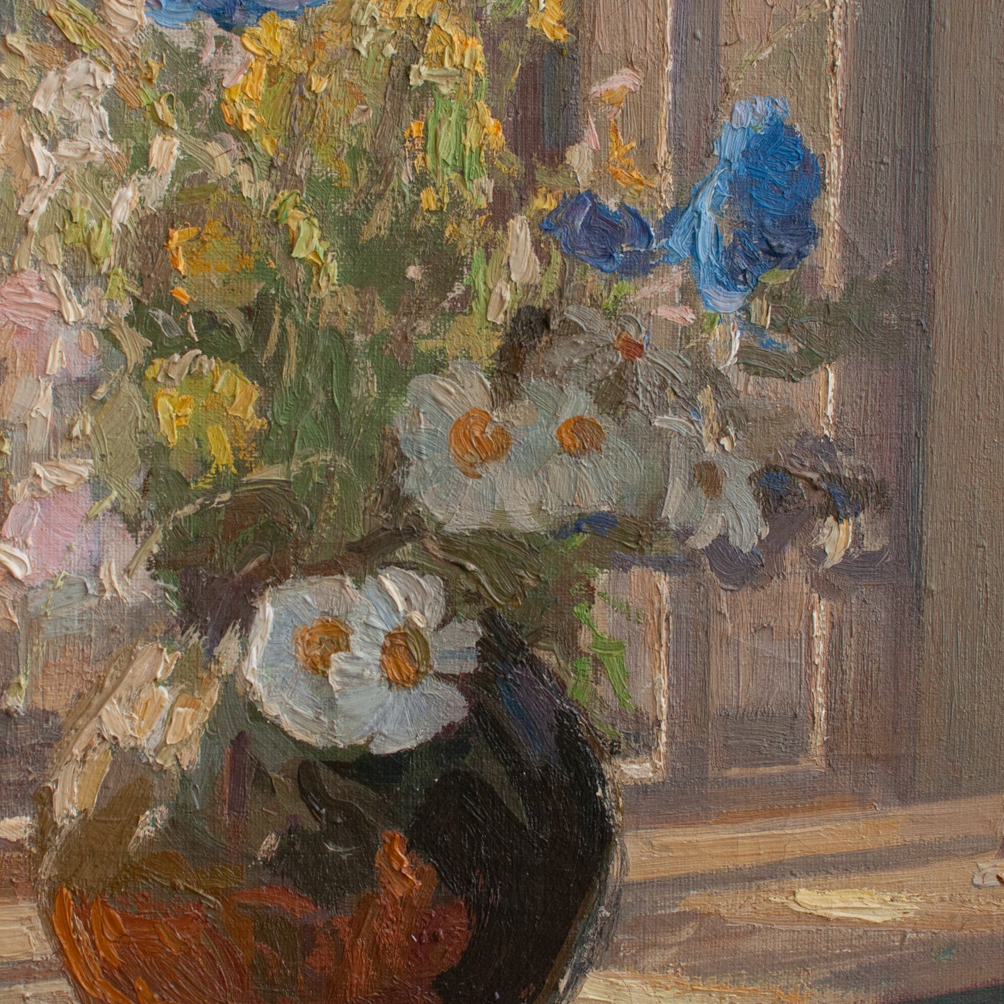 Antique floral painting, Gerda Strøm, 1928