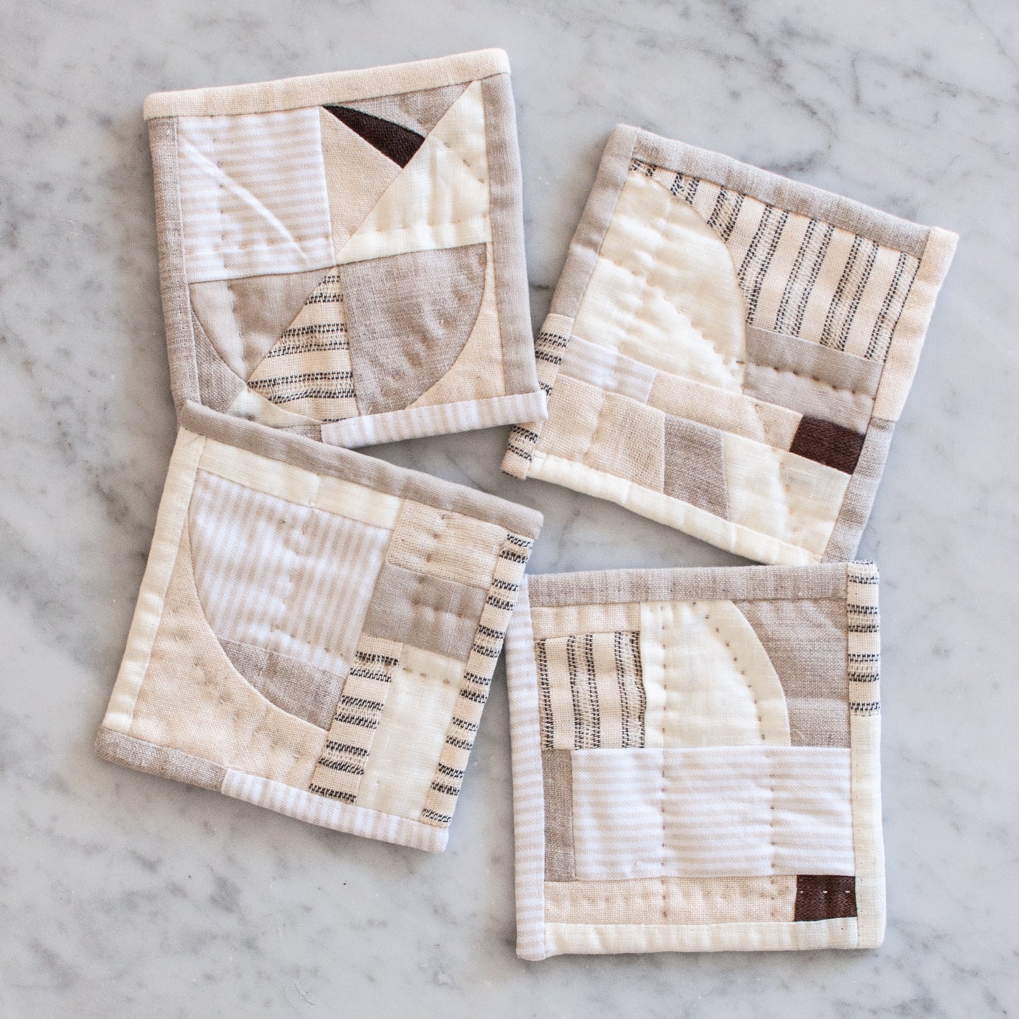 Patchwork coasters, set of 4