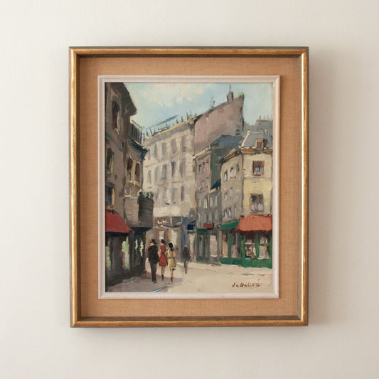 Vintage oil painting, Paris