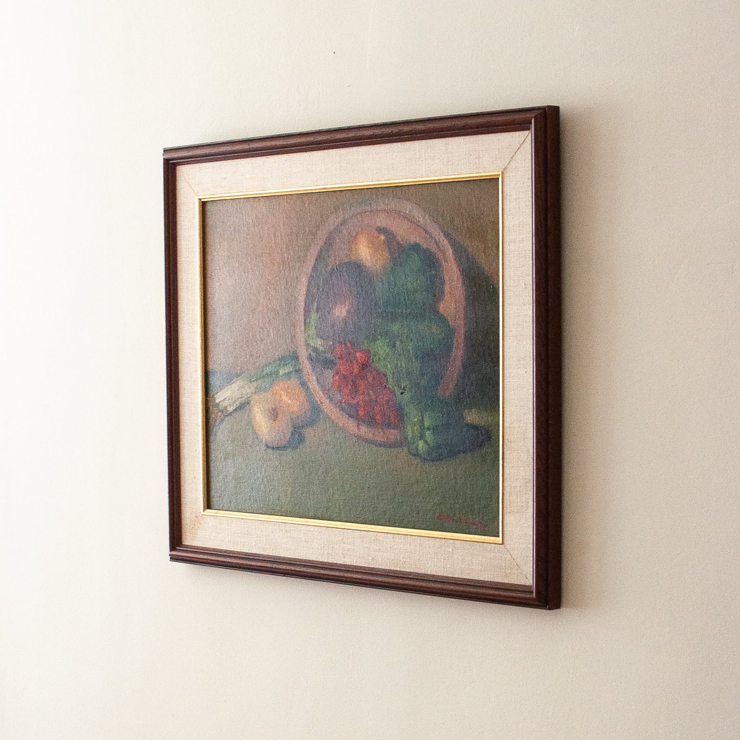 Vintage vegetable still life painting