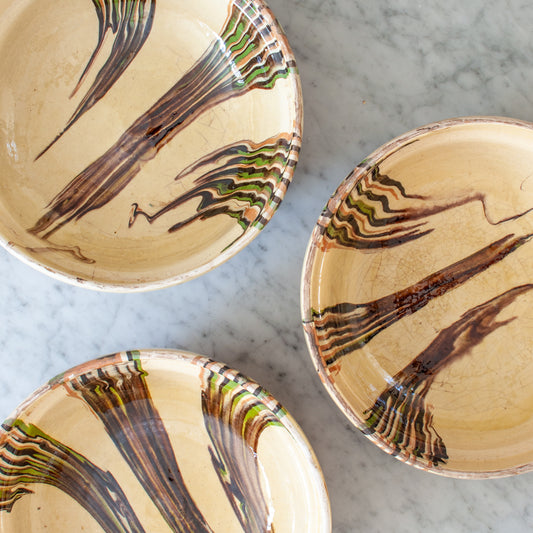 Marbled large bowl, straw