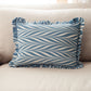 Marbled Ruffle Pillow, Blue