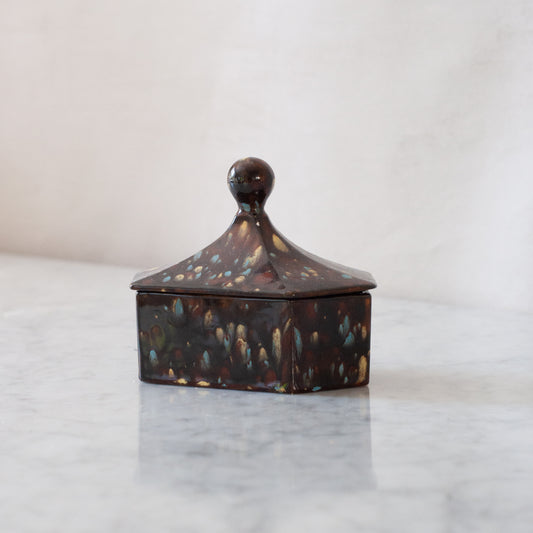 Vintage studio pottery lidded container