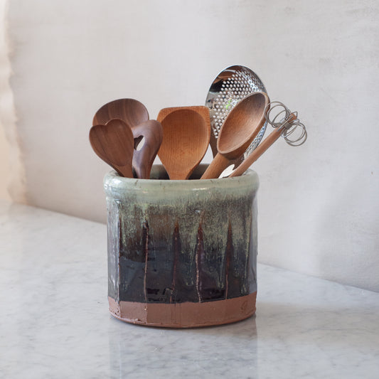 Matt Fishman Utensil Holder in brown