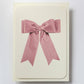 Pink Velvet Bow Greeting Card