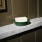 Cousin St. Marbled Enamel Soap Dish, Seaweed