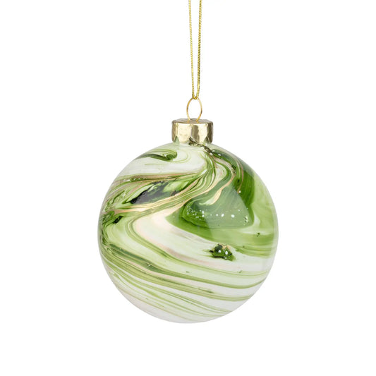 Marbled green ornament