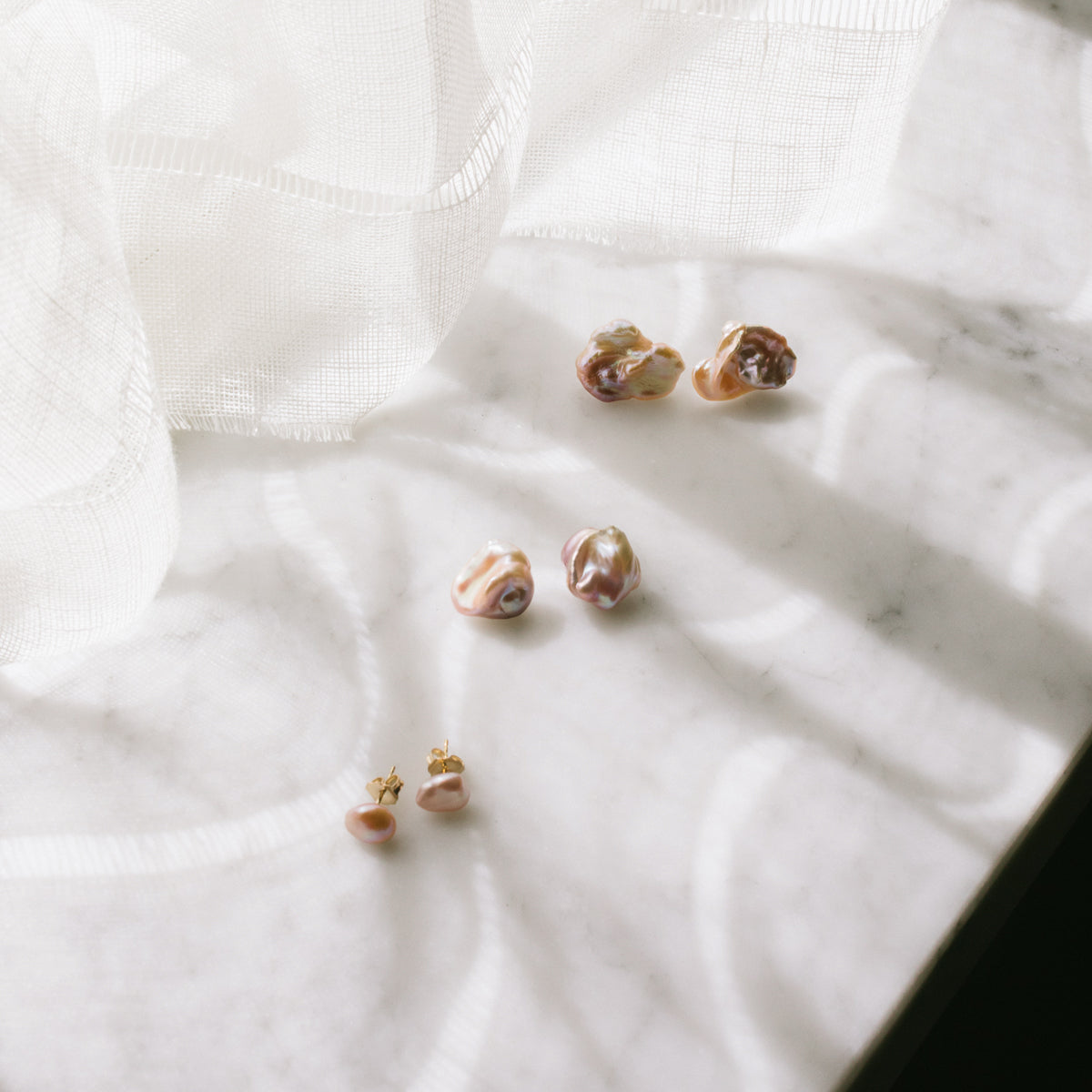 Keshi Pearl Earrings by Anchovy