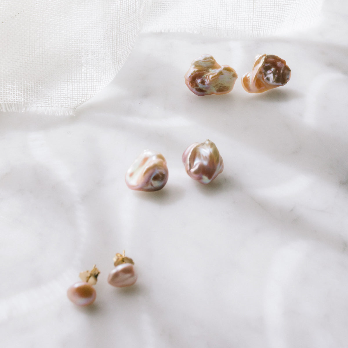 Keshi Pearl Earrings by Anchovy