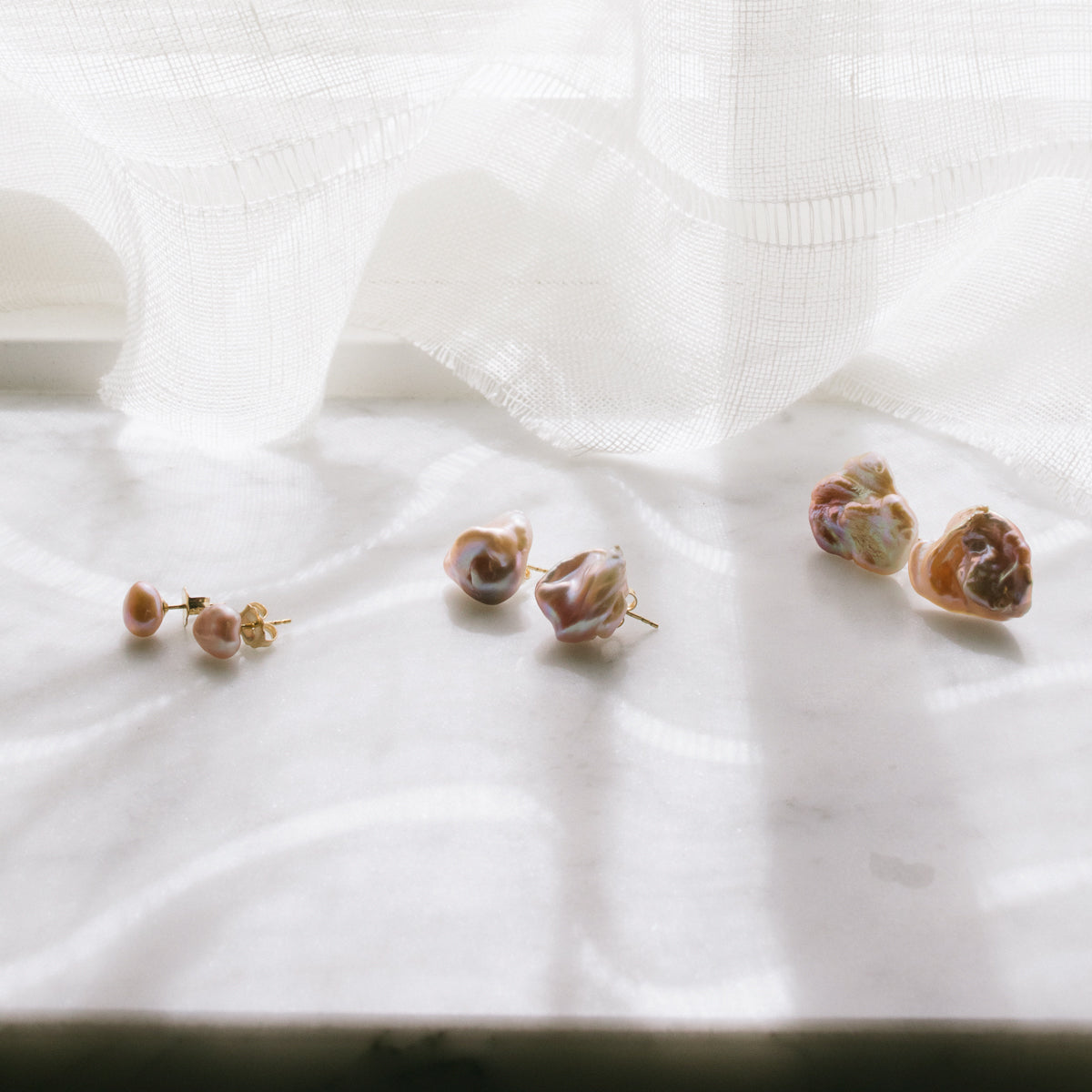 Keshi Pearl Earrings by Anchovy