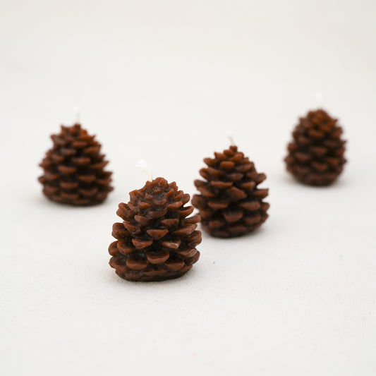 Pinecone Candles, Set of 4, Espresso