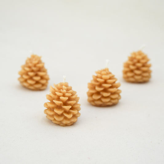 Pinecone Candles, Set of 4, Natural