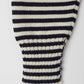 Le Tricoteur, Cropped Guernsey in Aran & Navy Stripe