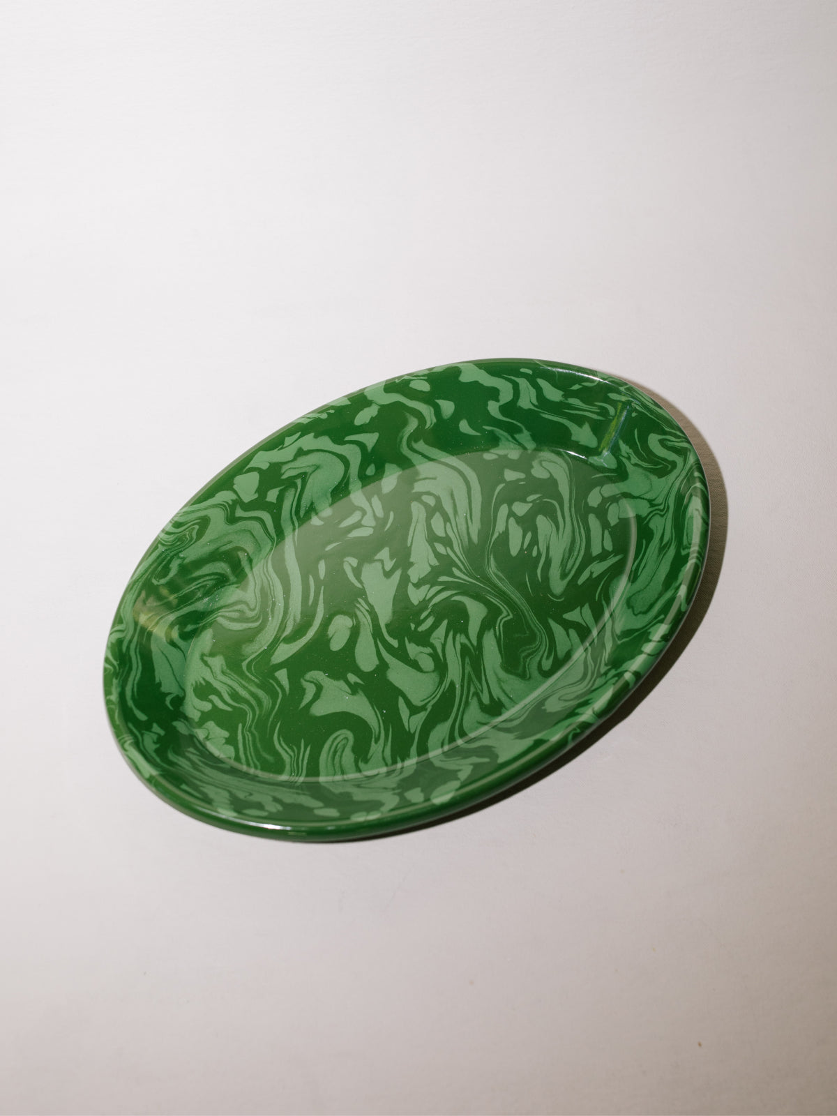 Cousin St. Marbled Enamel Oval Platter, Seaweed