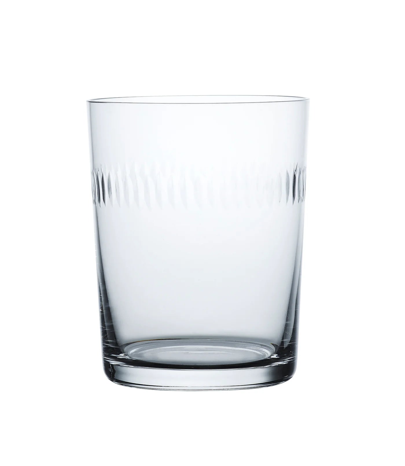 Crystal Large Tumbler Glasses with Spears design, Set of 4