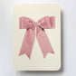 Pink Velvet Bow Greeting Card