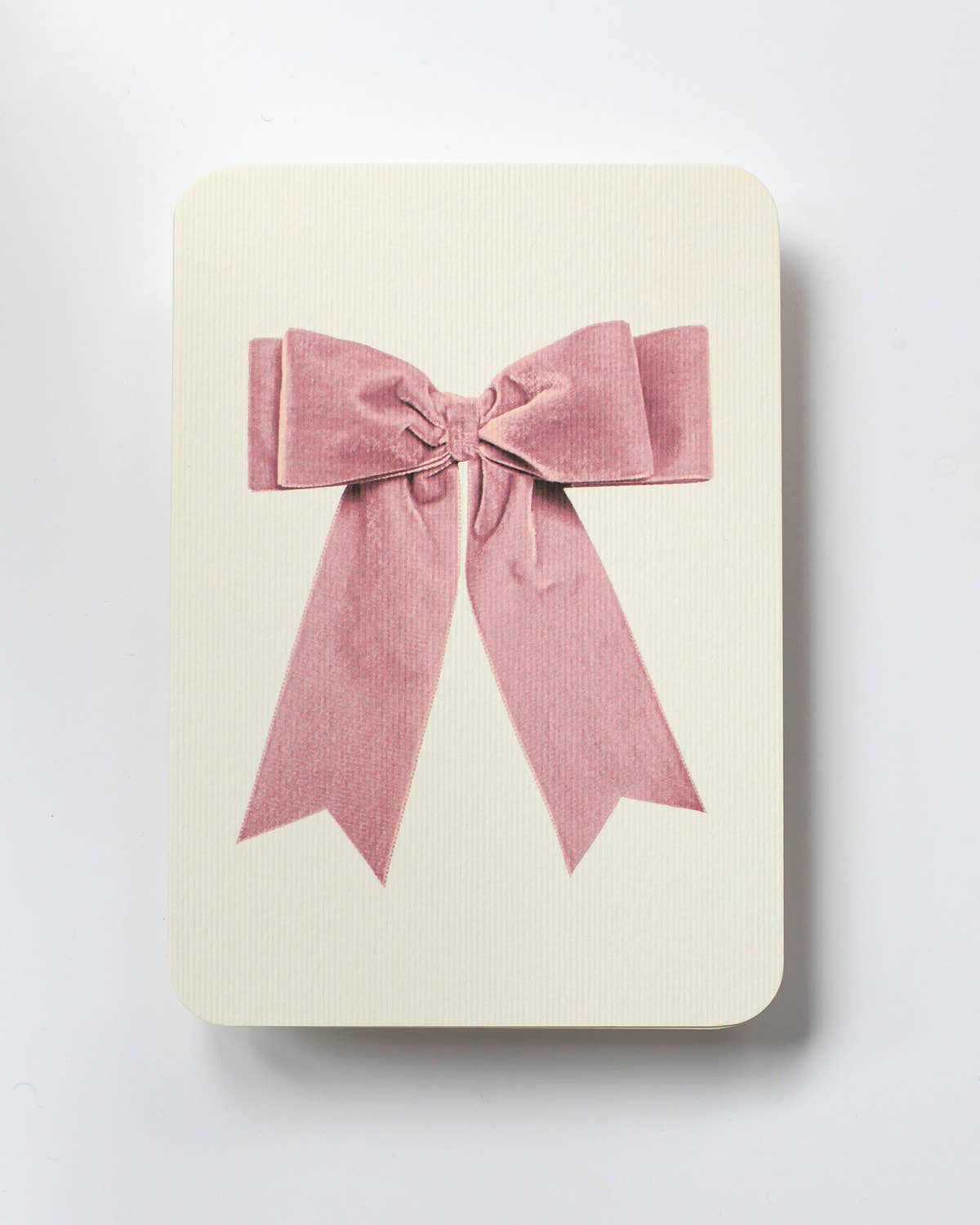 Pink Velvet Bow Greeting Card