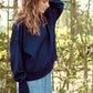 Cropped Guernsey in Navy by Le Tricoteur