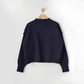 Cropped Guernsey in Navy by Le Tricoteur
