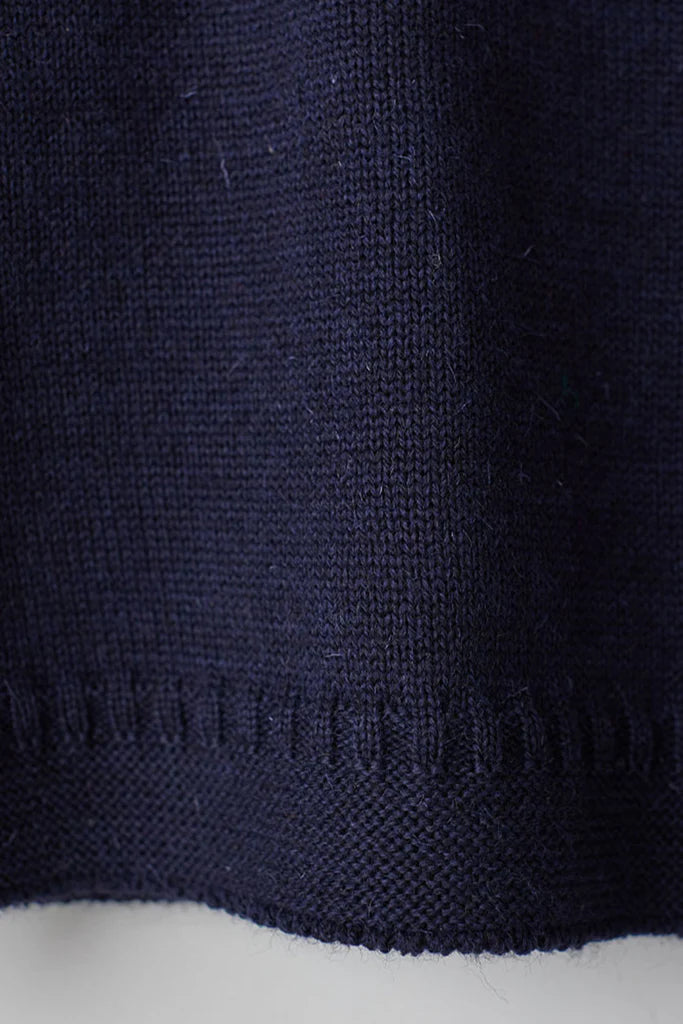 Cropped Guernsey in Navy by Le Tricoteur