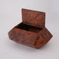 Vintage Burlwood Faceted Box
