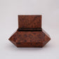 Vintage Burlwood Faceted Box