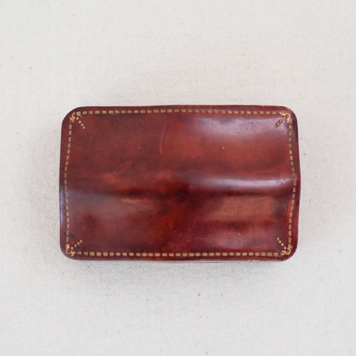 Vintage Italian Leather Box, 1950's