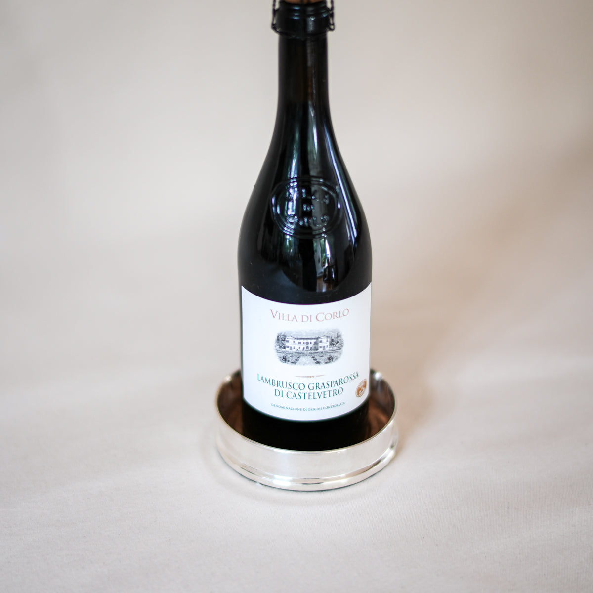 Wood-lined Bottle Coaster