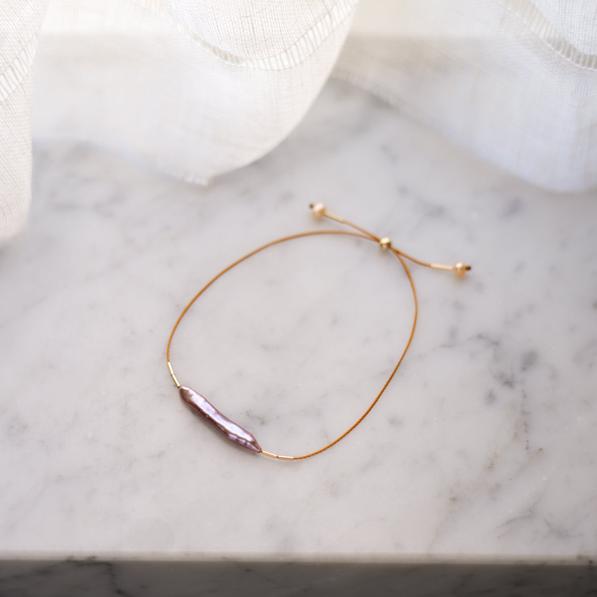 Lavender Finger Pearl Bracelet