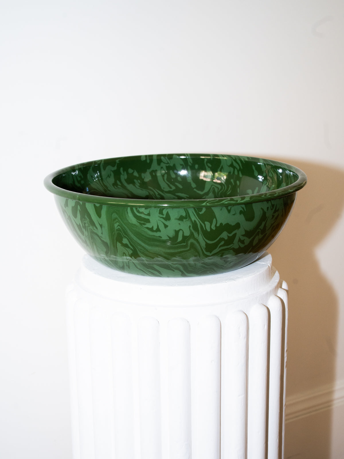 Cousin St. Marbled Enamel Large Bowl, Seaweed