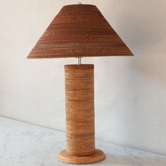 Vintage Gregory Van Pelt cardboard table lamp